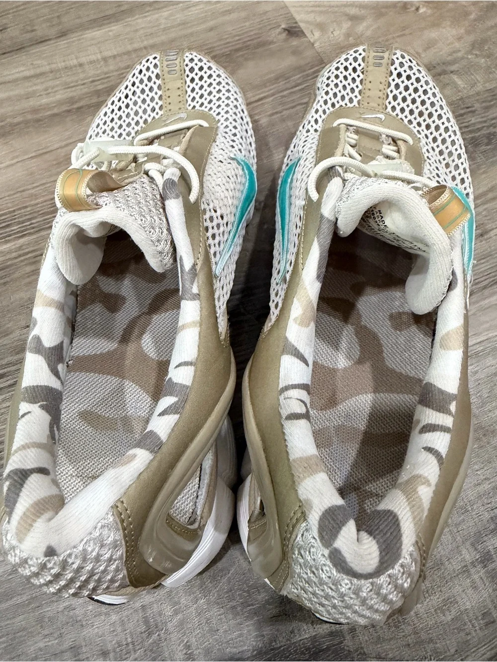 Nike Zoom Air Dynamic Heel Fit Mesh Running Shoes Women’s 8.5 Tan Teal Y2K